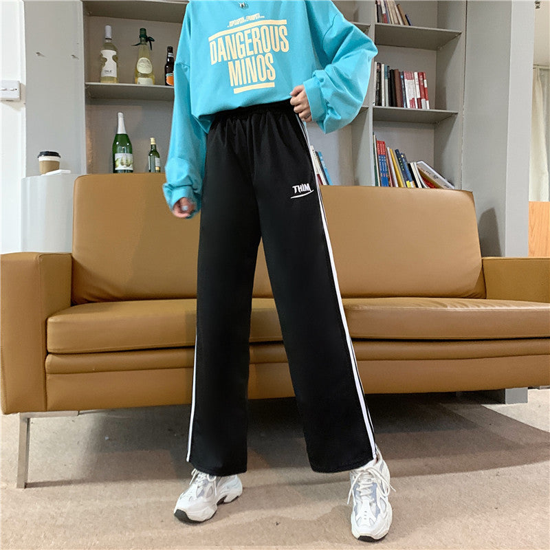 Damen Sportliche Freizeithose mit modernen Streifen Drune