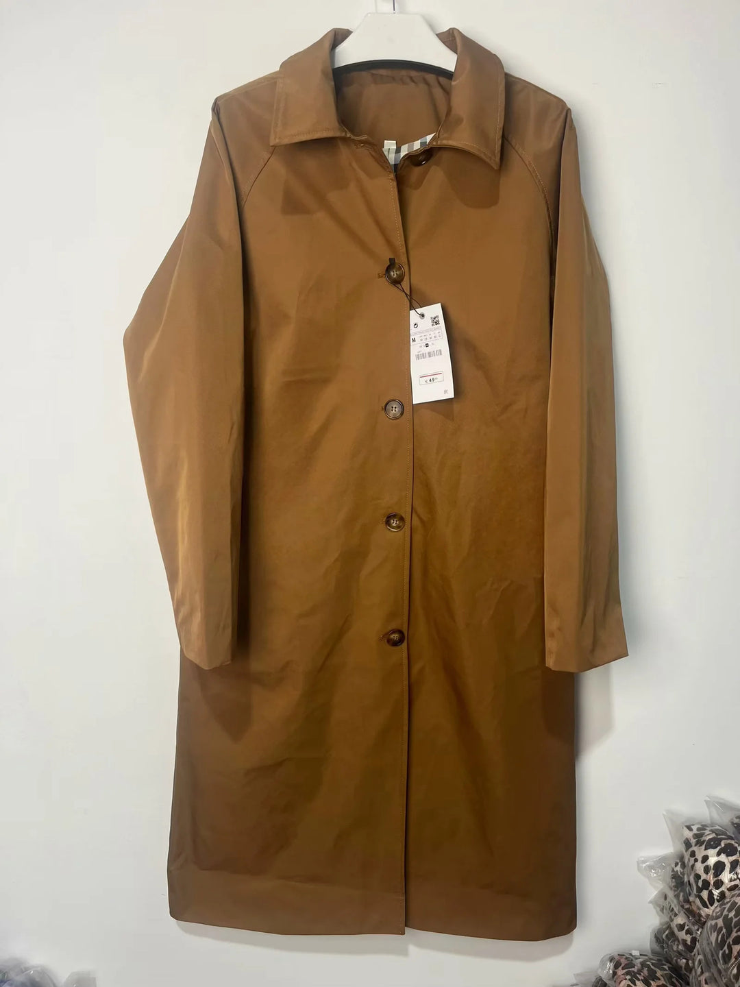 Damen modische Übergangsjacke mit elegantem Stehkragen und praktischen Knopfdetails Drune