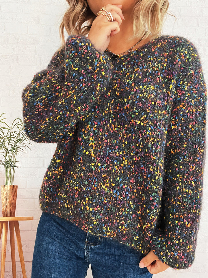 Damen gemütlicher Strickpullover Drune