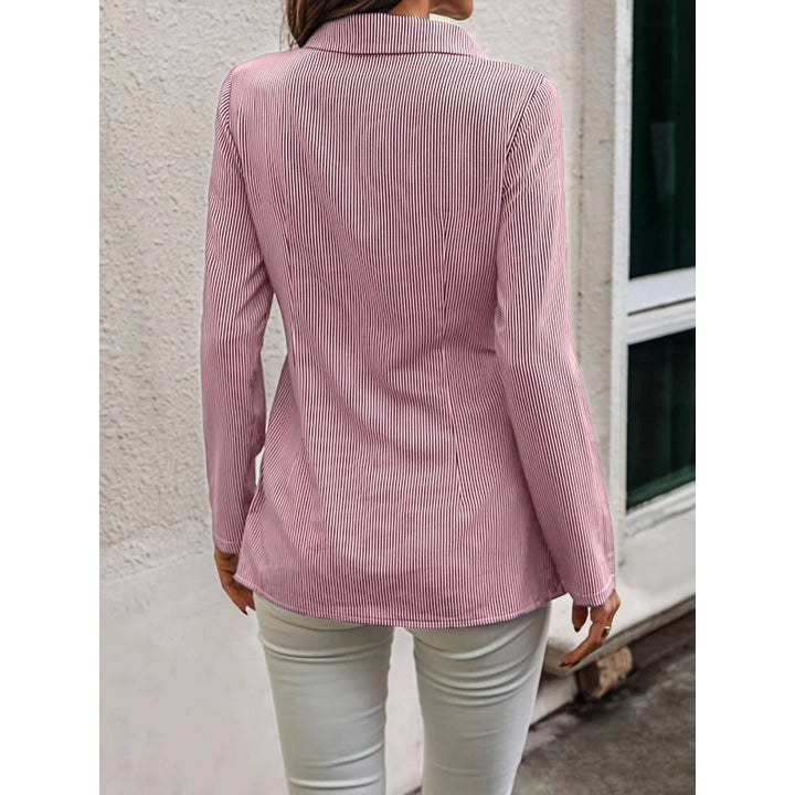Damen Bluse mit eleganter Perlenverzierung und Rüschendetails Drune