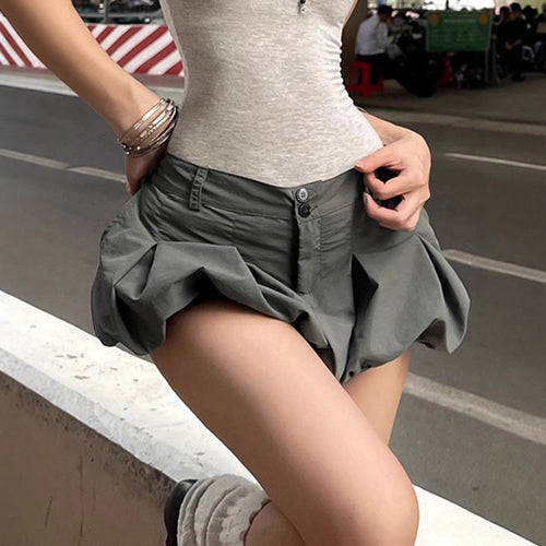 Damen Modische Falten-Shorts mit temperamentvollem Schnitt Drune