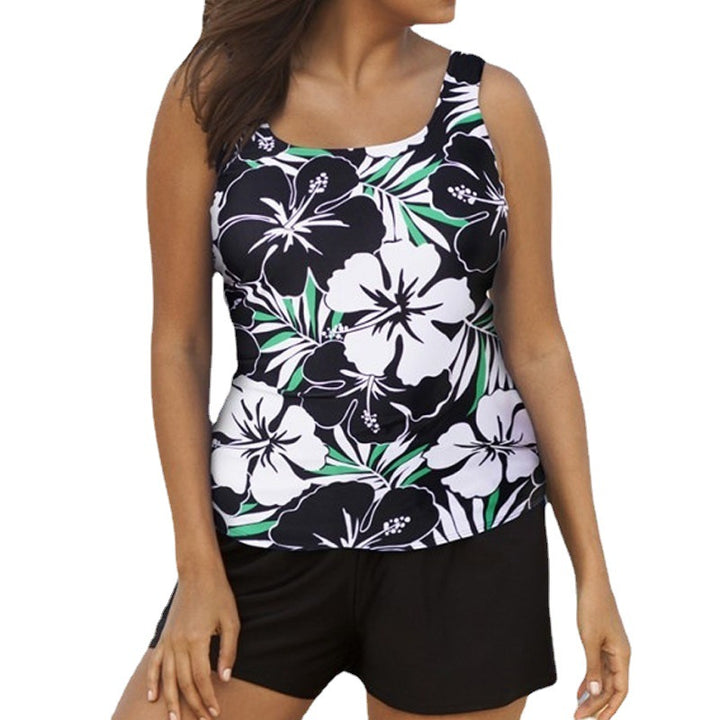 Damen Tankini-Set mit modischem Blumenmuster und bequemen Shorts Drune