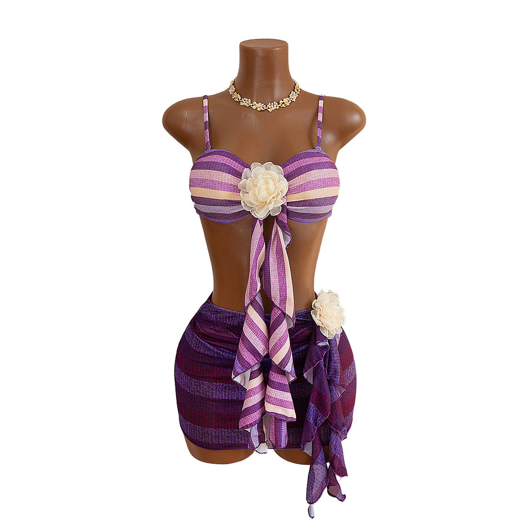 Damen Bandeau-Bikini mit raffiniertem Wickelrock Drune