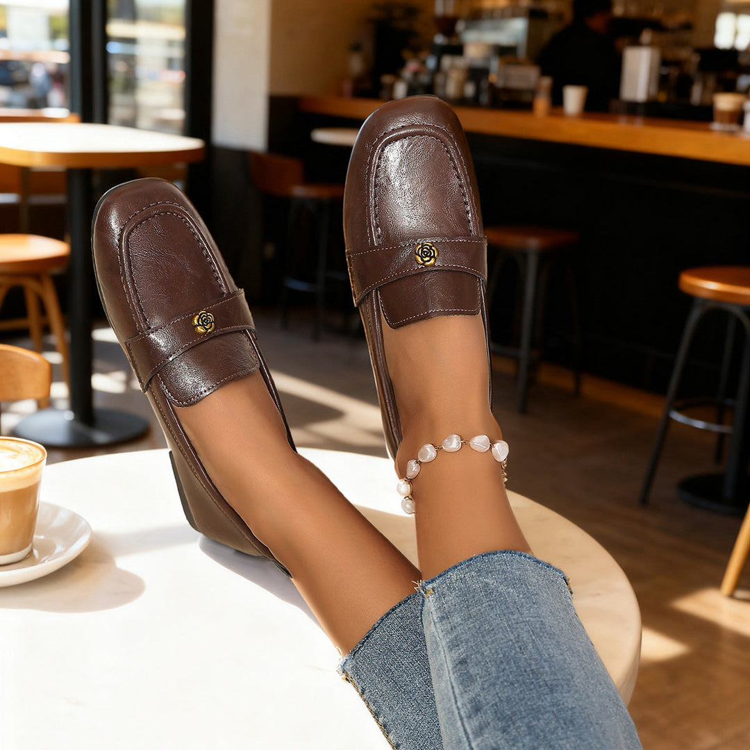 Damen Mokassins mit elegantem Goldakzent und weichem Fußbett Drune