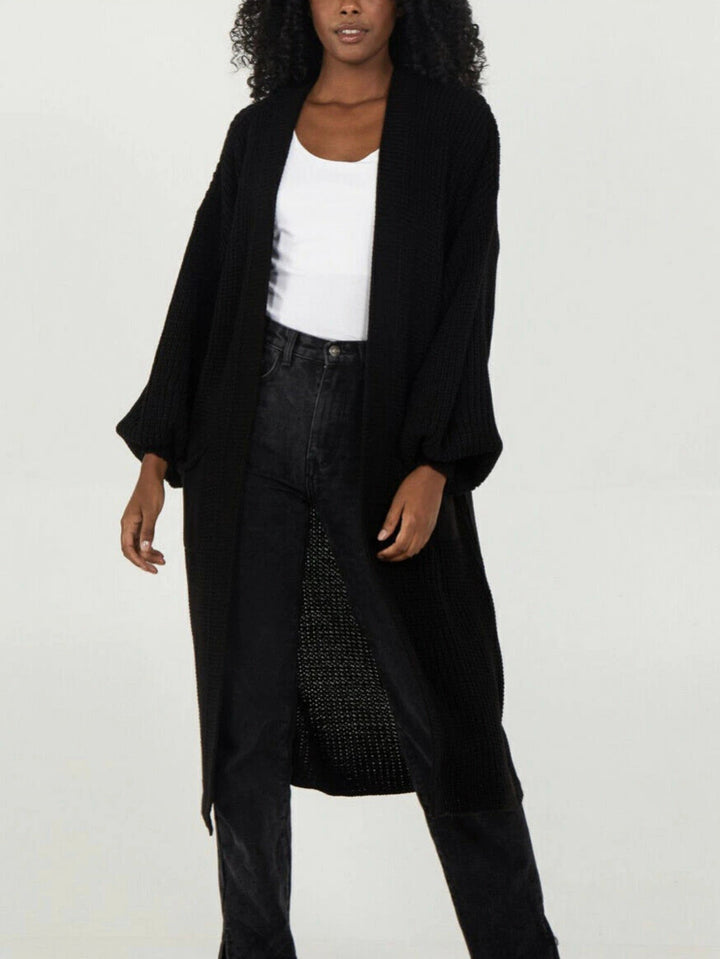 Damen Großer Strickcardigan mit voluminösen Ärmeln und offener Front Drune