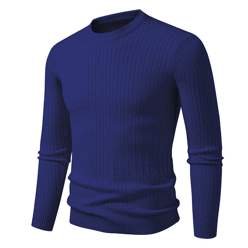 Herren modischer Strickpullover mit strukturiertem Zopfdesign Drune
