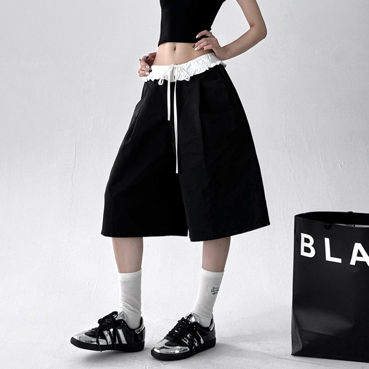 Damen Casual Weite Utility Shorts Drune