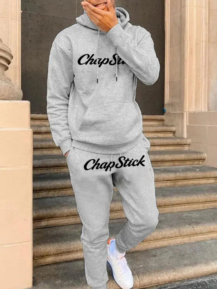 Damen Hoodie- und Jogginghose-Set mit modernem Schriftzug Drune