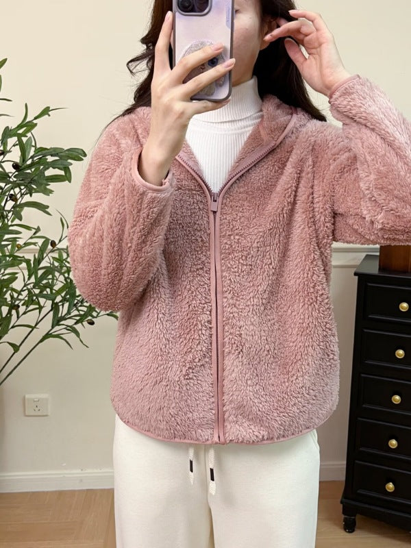 Damen kuschelige und atmungsaktive Fleecejacke mit durchgehendem Reißverschluss Drune