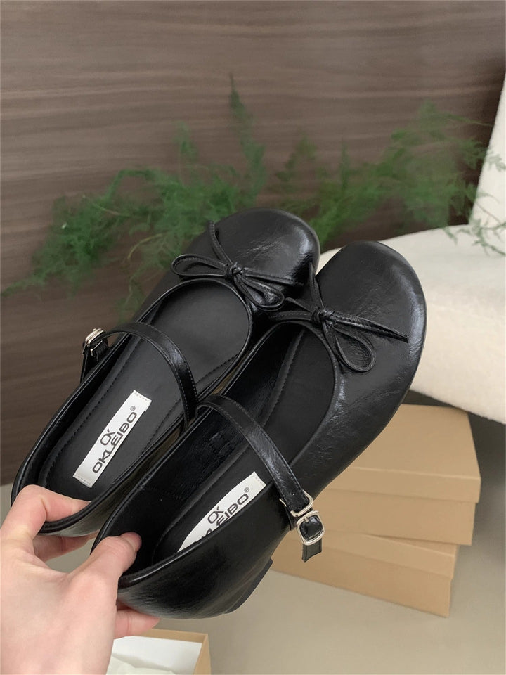 Damen Ballerinas mit elegantem Riemchen und zierlichem Schleifendetail Drune