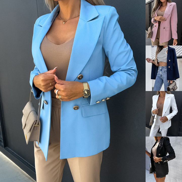 Damen Eleganter Blazer im modernen Schnitt mit doppelter Knopfleiste Drune