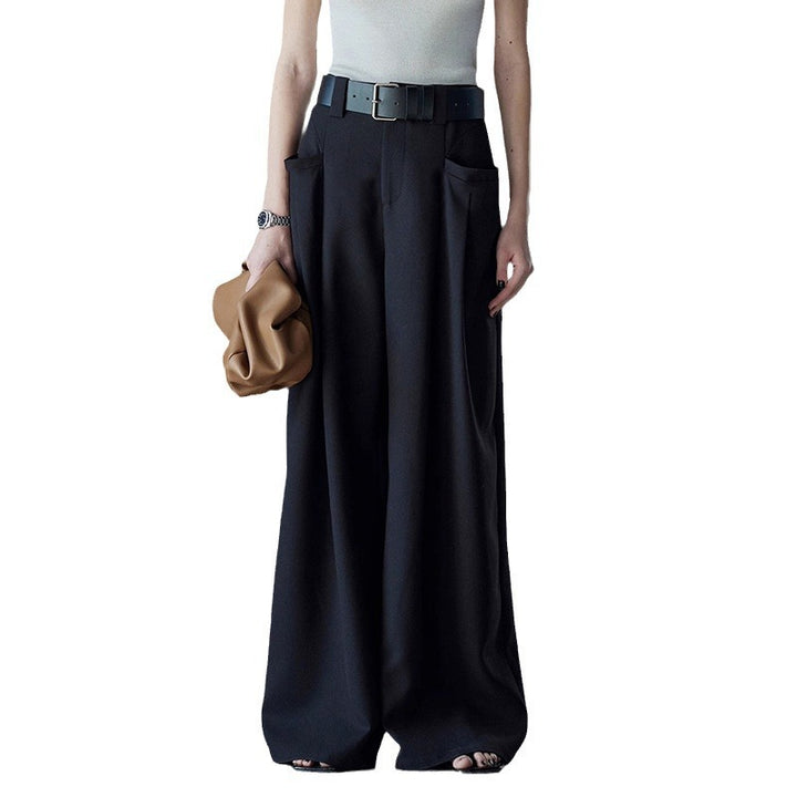 Damen elegante und weit geschnittene Palazzo-Hose Drune