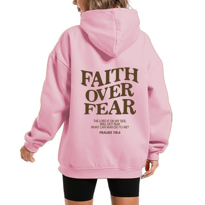 Damen Kapuzensweater mit motivierendem Schriftzug und bequemem Schnitt Drune