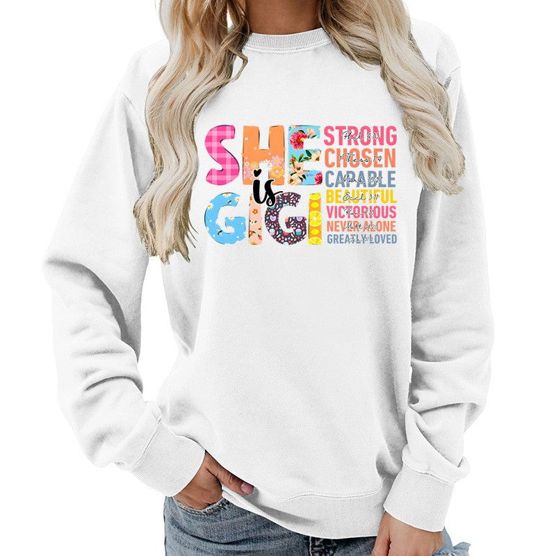 Damen Sweatshirt mit inspirierendem Text-Design Drune