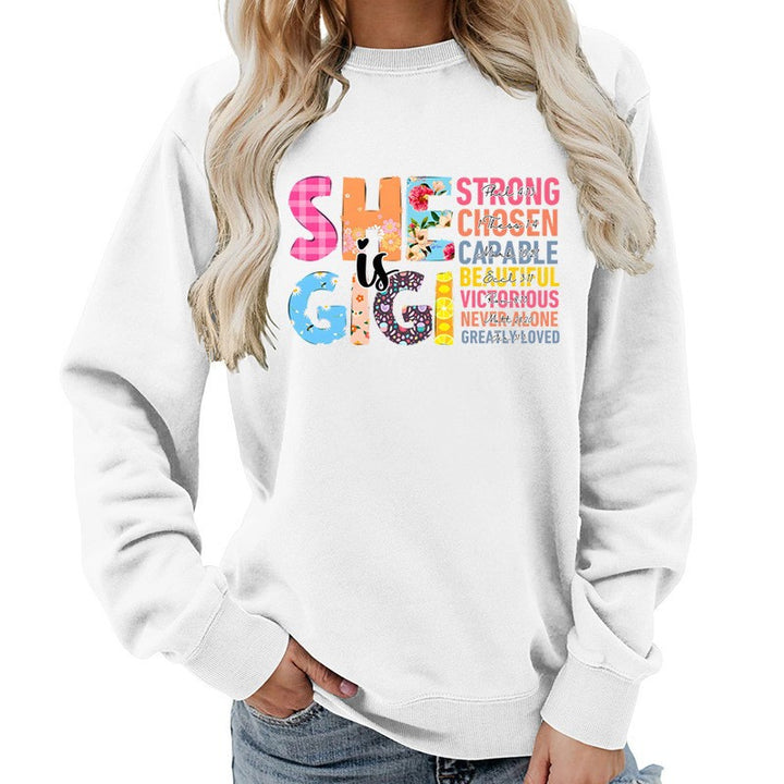 Damen Sweatshirt mit inspirierendem Text-Design Drune