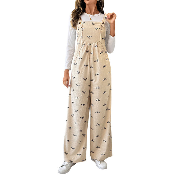 Damen Latzhose mit floralem Druck und praktischem Schnitt Drune