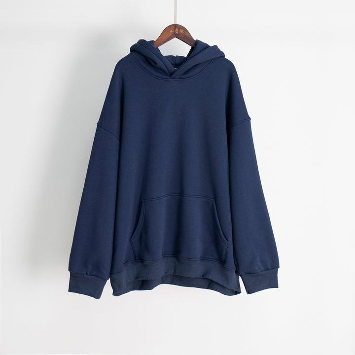 Damen Lässiger Oversized Hoodie mit praktischer Kängurutasche und hohem Kragen Drune