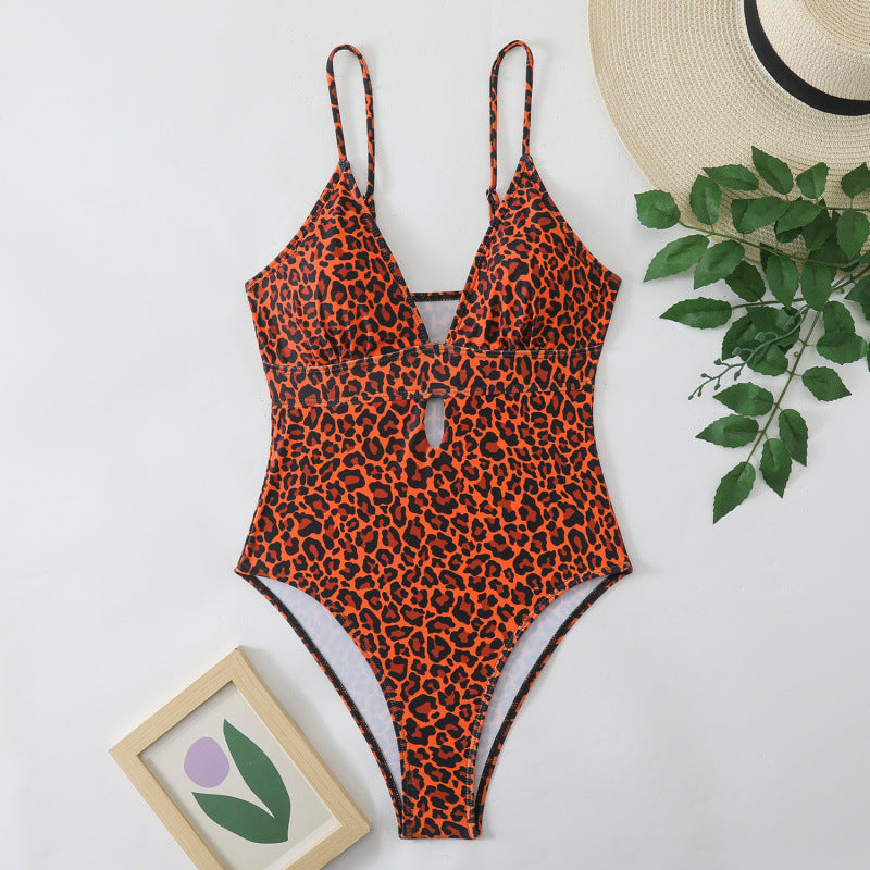 Damen Einteiliger Badeanzug im trendigen Animal-Print Drune