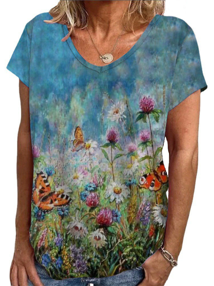 Damen Lockere Bluse mit buntem Paisleymuster Drune