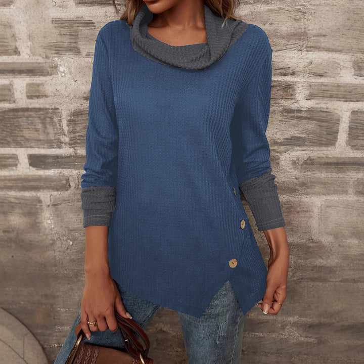 Damen Pullover mit modischem Kragen Drune