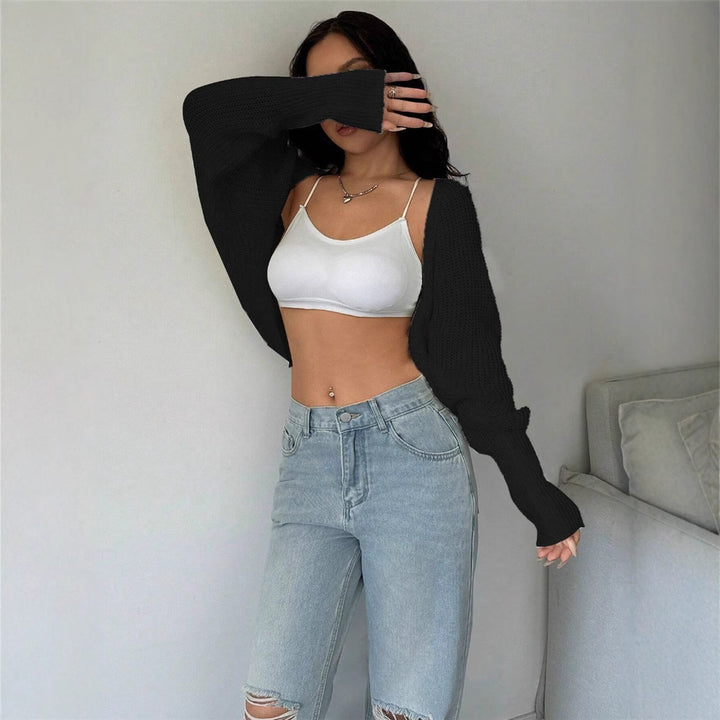 Damen Grobstrick-Cardigan mit lässigem Schnitt und weiten Ärmeln Drune