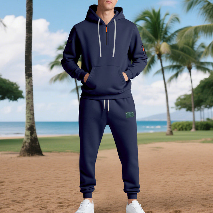 Herren Freizeit-Sweatset mit praktischen Taschen und Kordelzug Drune