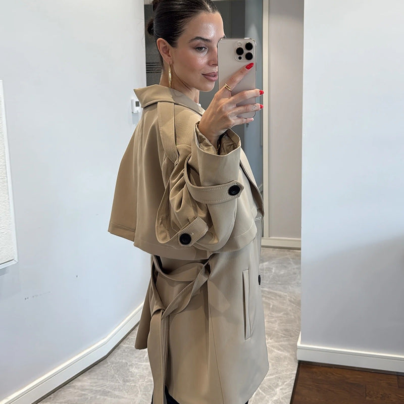 Damen Modischer Oversize-Trenchcoat Drune