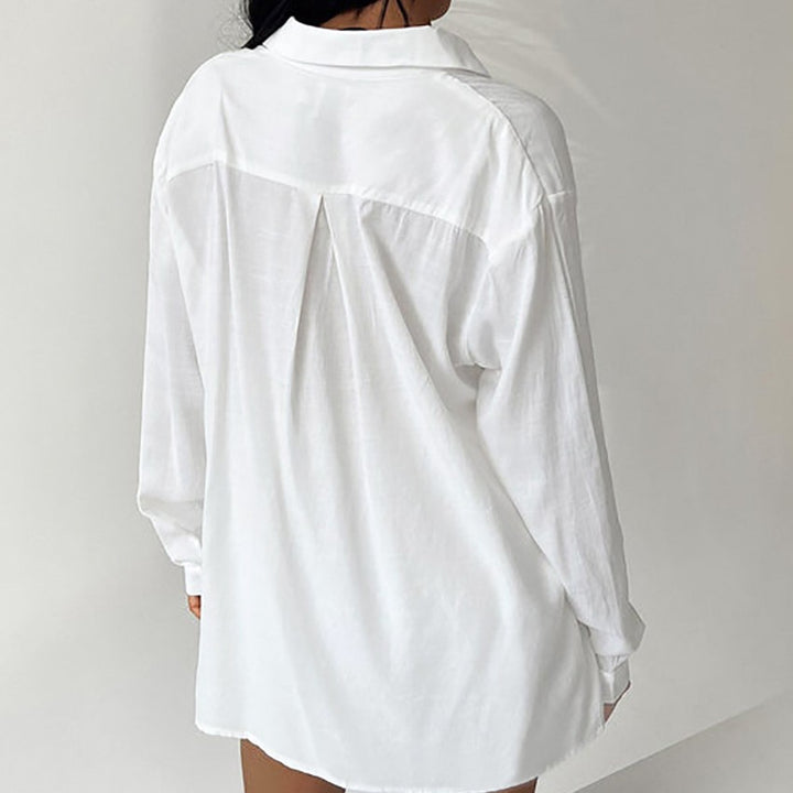 Damen Loungewear-Set mit lässiger Button-Up Bluse und komfortablen Shorts Drune
