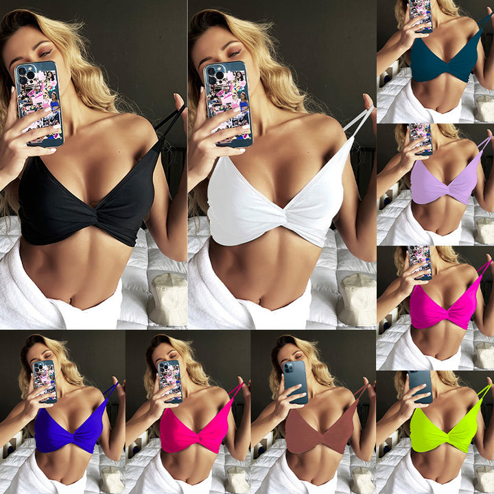 Damen Crop-Top Bikinioberteil Drune