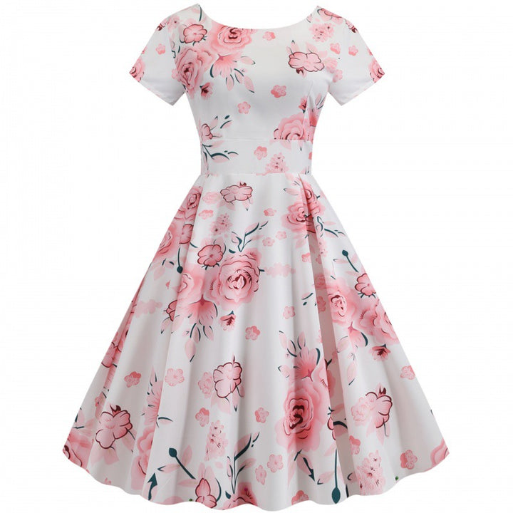 Damen Midi-Kleid mit floralem Muster und schmeichelndem Schnitt Drune