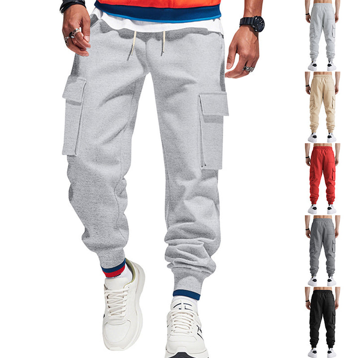 Herren Cargohose mit seitlichen Taschen und elastischem Bund Drune