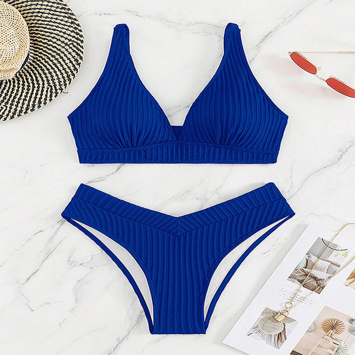 Damen Triangel-Bikini-Set mit sculpturalen Details Drune