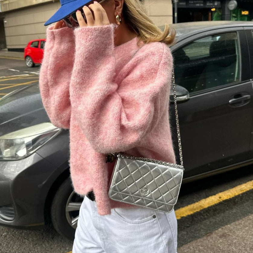 Damen gemütlicher Strickpullover mit lässigem Schnitt Drune