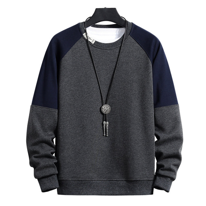 Herren modischer Sweatshirt mit Kontrastärmel Drune