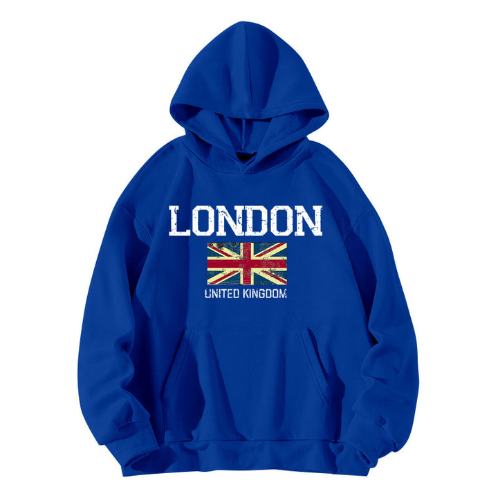 Damen Kapuzenpullover im urbanen London-Style mit Kängurutasche und gemütlichem Schnitt Drune
