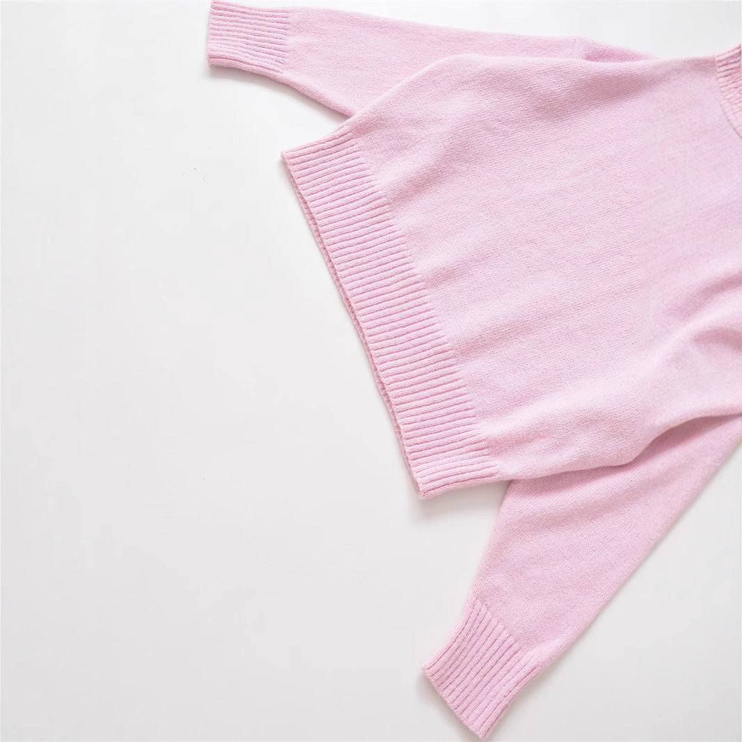 Damen Bequemer Oversize-Pullover mit Rundhalsausschnitt und breiten Bündchen Drune