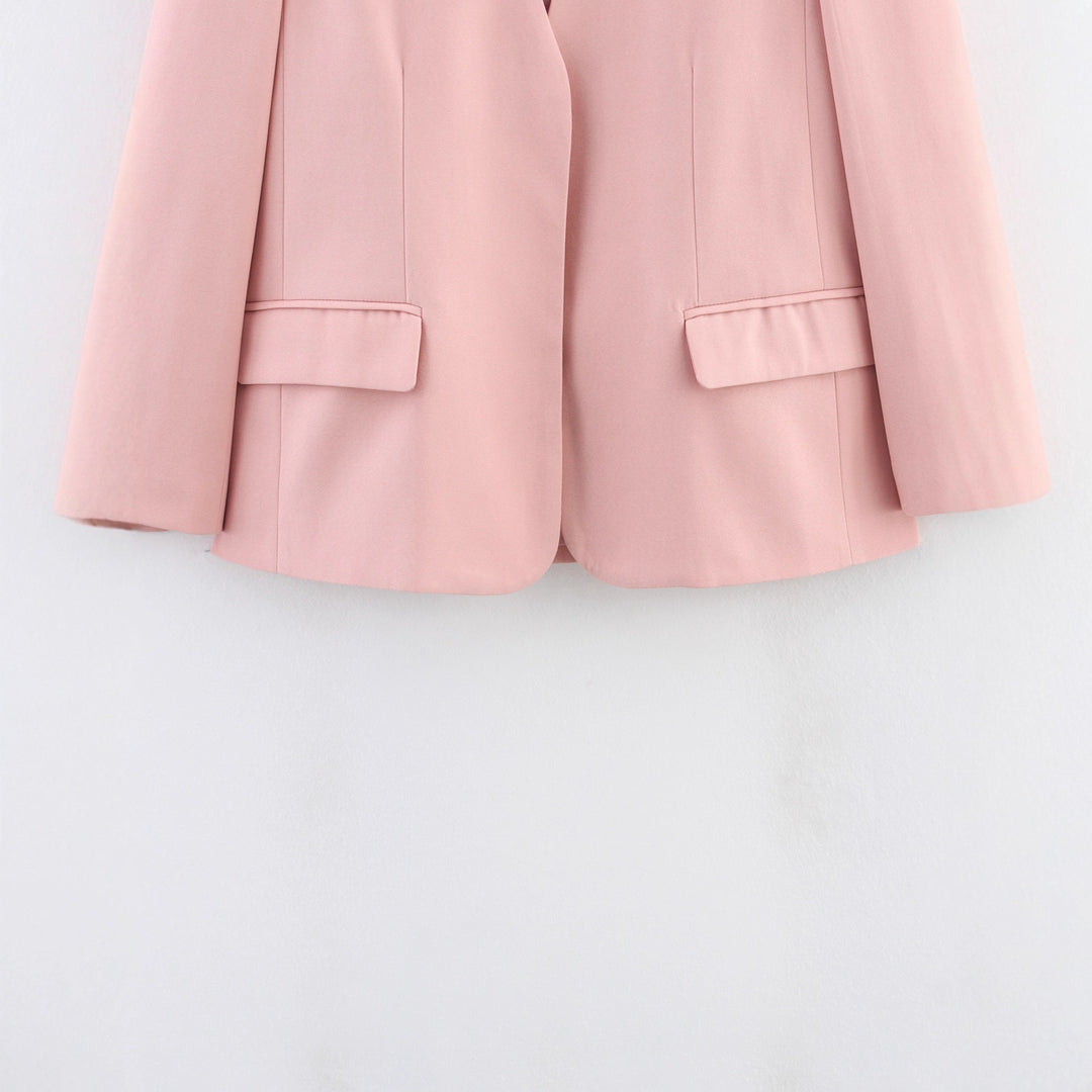 Damen elegante Blazerjacke mit schmalem Schnitt und praktischen Taschen Drune
