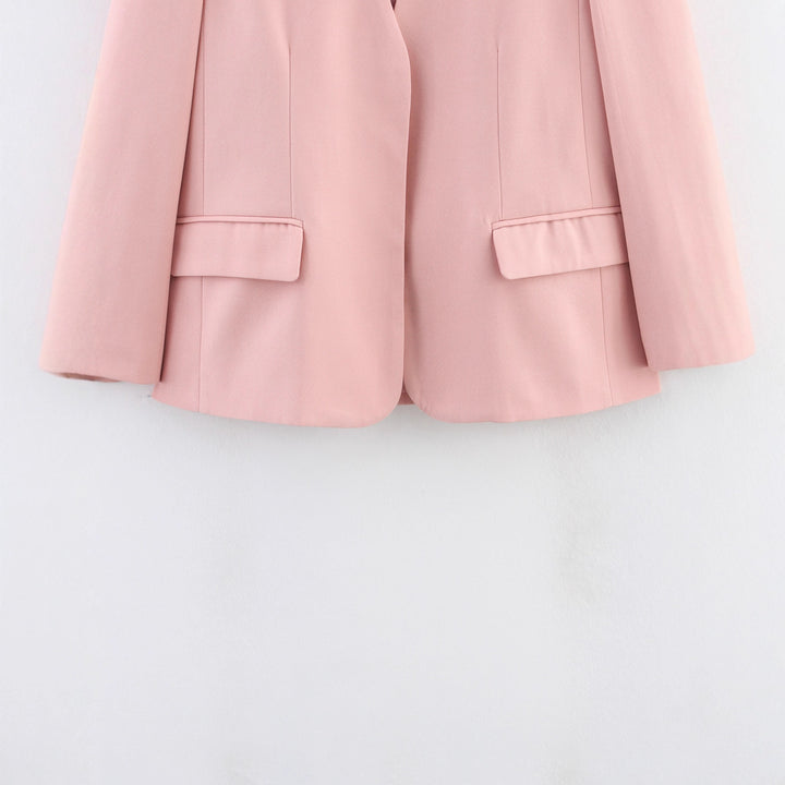 Damen elegante Blazerjacke mit schmalem Schnitt und praktischen Taschen Drune