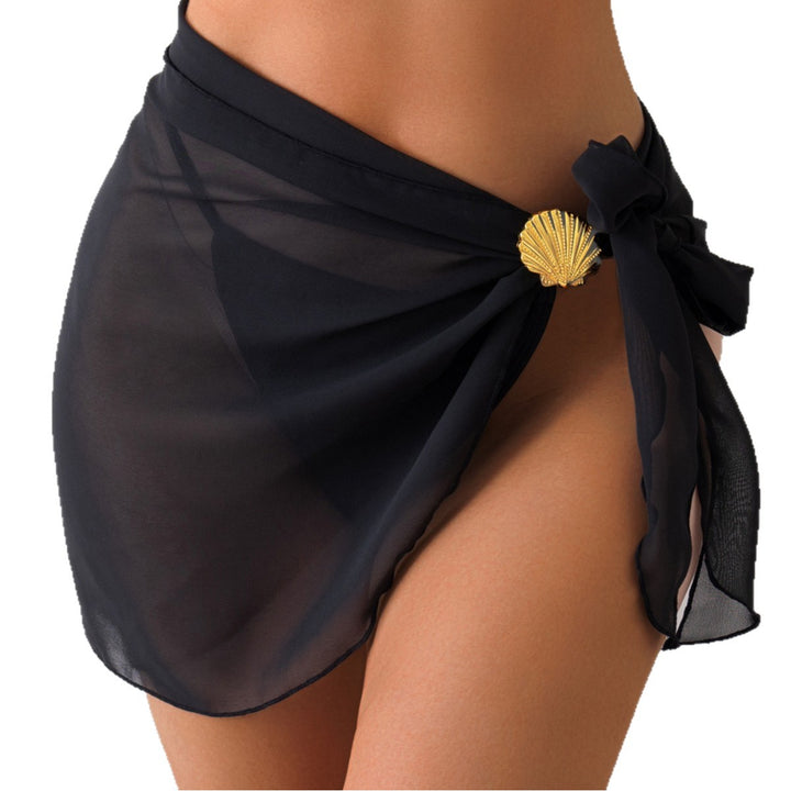 Damen Strandrock mit raffiniertem Knoten und dekorativer Muschelapplikation Drune