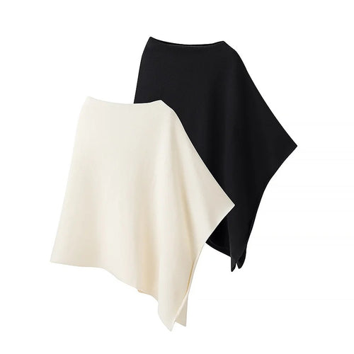 Damen Schalponcho aus hochwertiger Wolle und elastischem Material Drune
