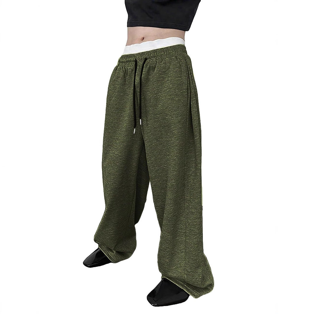 Herren nan lockere Oversize Jogginghose mit elastischem Bund und Kordelzug Drune