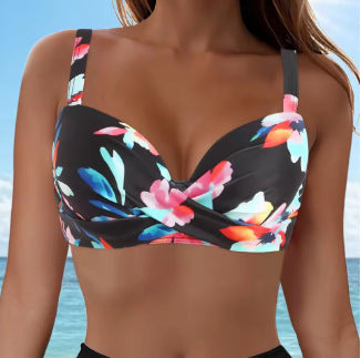 Damen Elegantes Bikinioberteil mit Wickeldesign Drune
