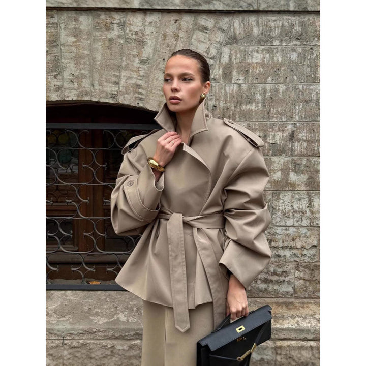 Damen Übergröße Trenchcoat Drune