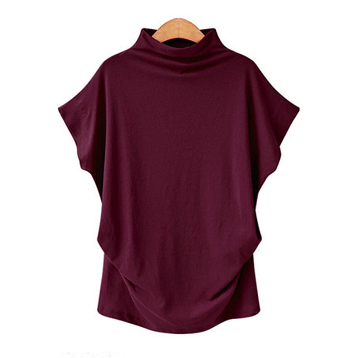 Damen Drapiertes Oversize-Top Stehkragen