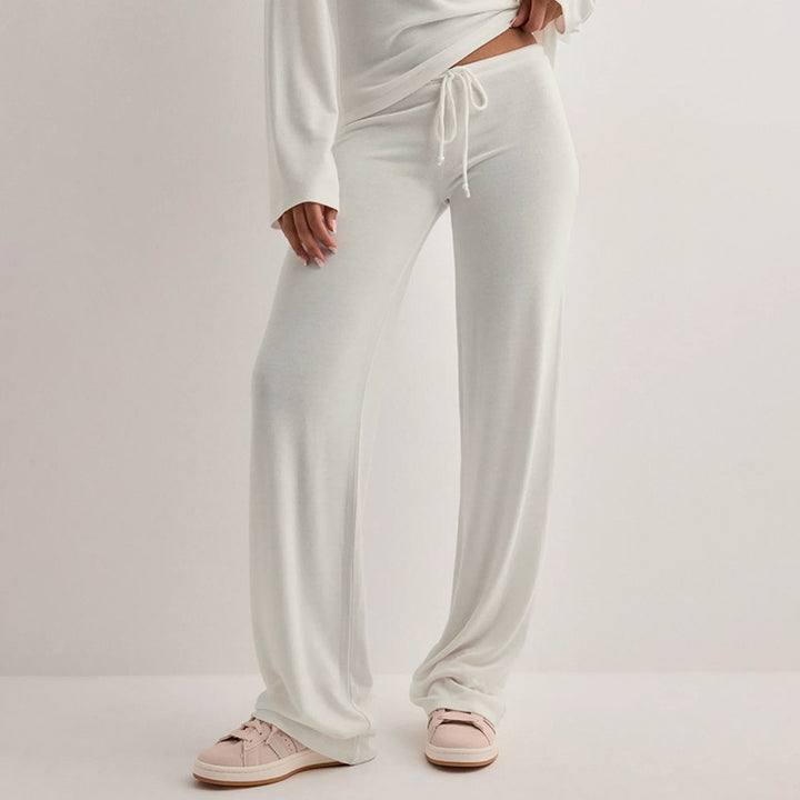 Damen bequeme Lounge-Hosen mit verstellbarem Bund Drune