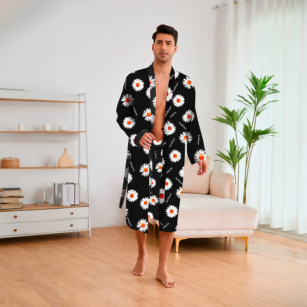 Herren Kimono mit modernem Muster und Gürtel – Drune