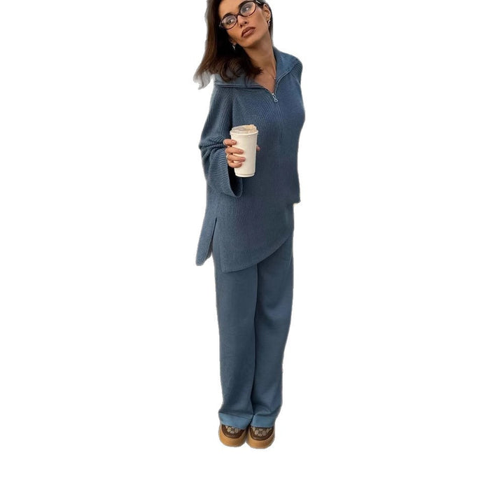 Damen lässiger Pullover mit hohem Kragen Drune