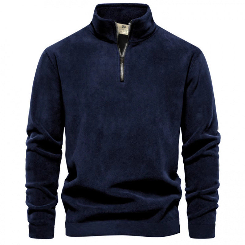 Herren Fleece-Pullover mit Stehkragen Drune