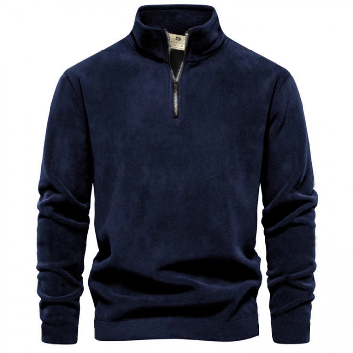Herren Fleece-Pullover mit Stehkragen Drune