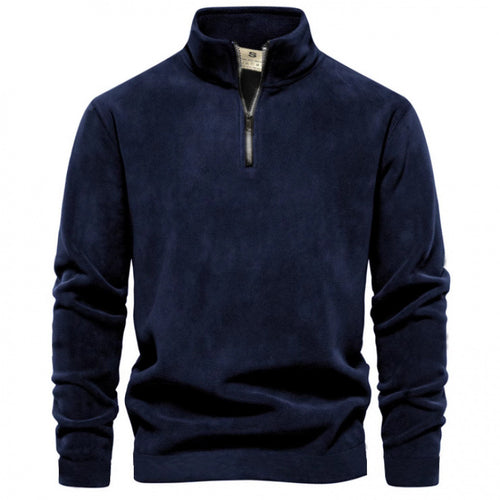 Herren Fleece-Pullover mit Stehkragen Drune